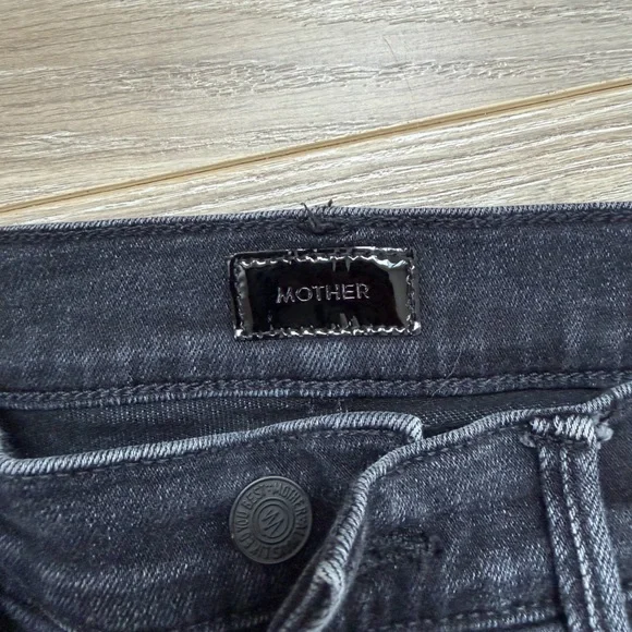 MOTHER Women’s The Hustler Ankle Fray Black Encounters at Midnight Sz 27 EUC - Picture 8 of 15